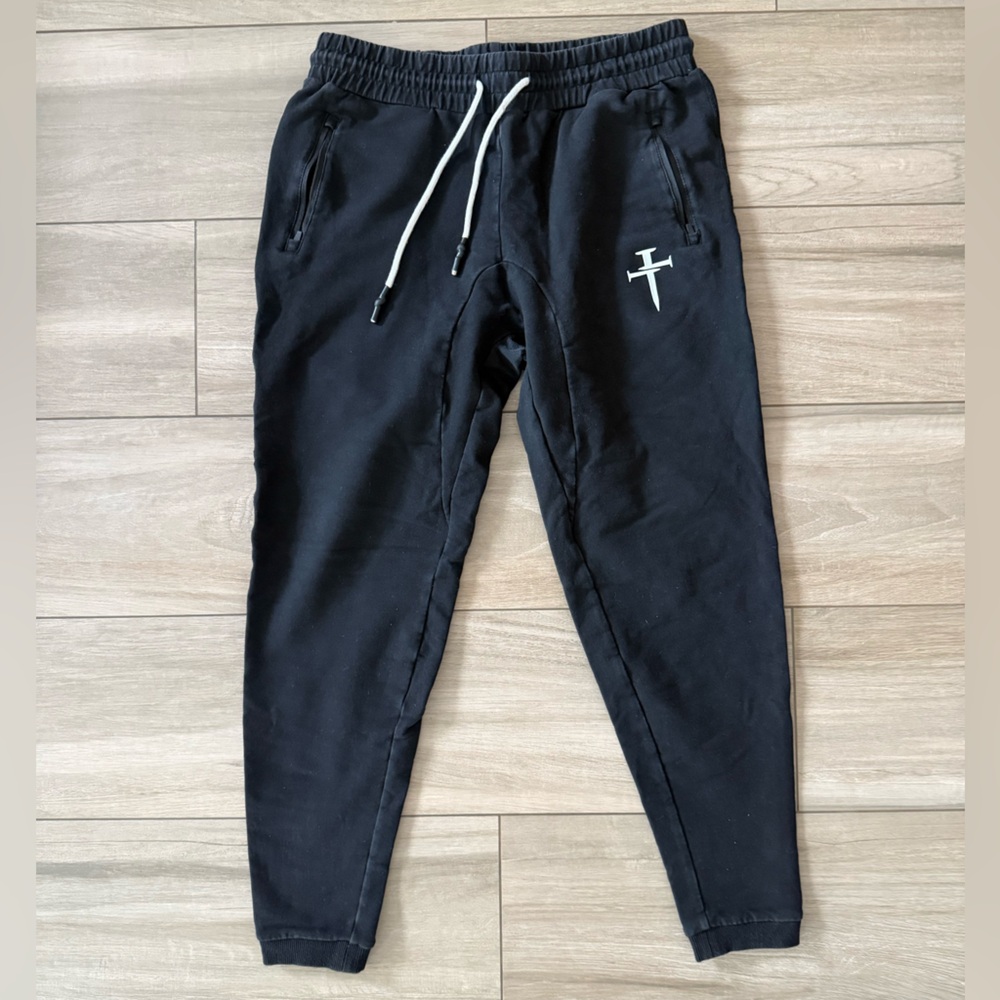 Three nails men’s Gray, Black & Brown Jogger Pants bundle Drawstring Bottoms - Picture 4 of 7